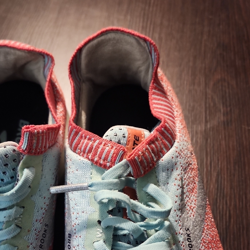 Brooks Women's Athletic Shoes - Coral and Light Blue - Picture 7 of 8
